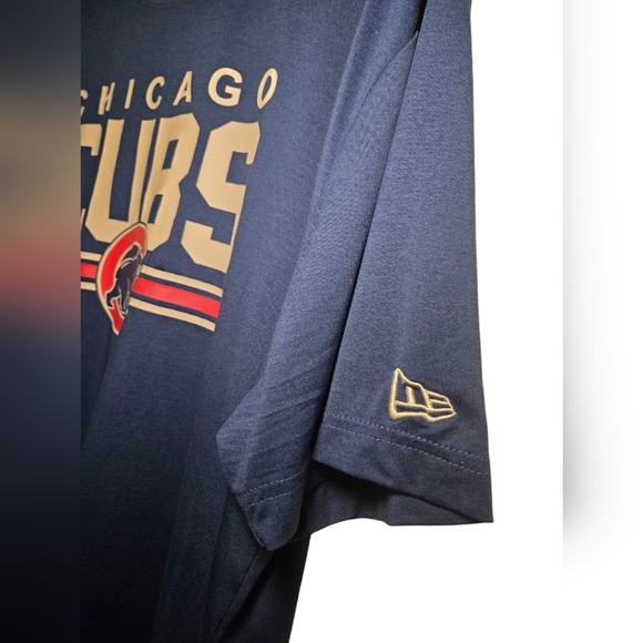 Chicago Cubs Genuine MLB New Era Blue Crew Neck Tee Shirt Mens XL - Picture 4 of 6